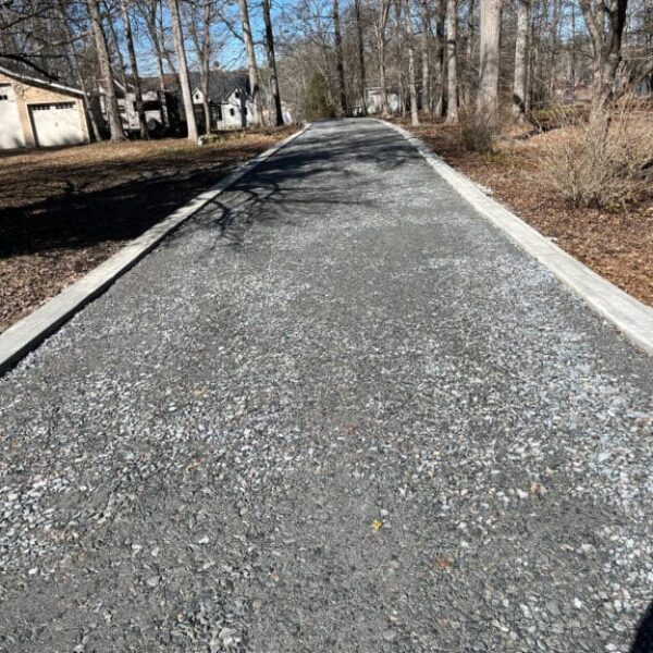 photo of newly paved asphalt residential driveway