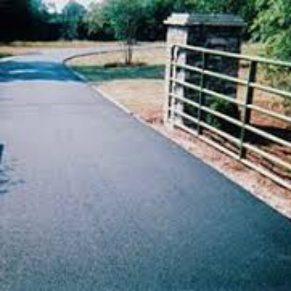 photo of newly paved asphalt residential driveway