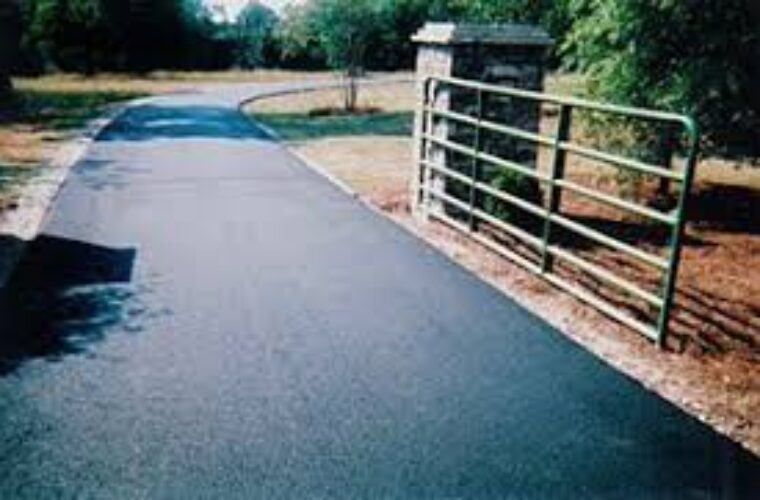 photo of newly paved asphalt residential driveway